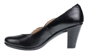 Pantofi dama din piele naturala cu toc de 7cm - Model Katty Negru P134233 - Img 3