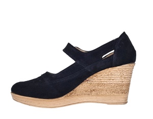 Pantofi dama din piele naturala velur, negri, foarte comozi - P9154NVEL2 - Img 2