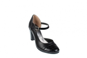 Pantofi dama eleganti, decupati din piele naturala cu varf lacuit - S302NL