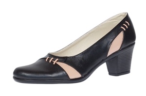 Pantofi dama eleganti din piele naturala - Mara Negru Nud P36NND - Img 4