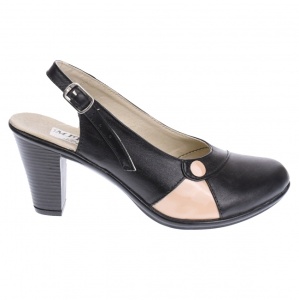 Pantofi dama eleganti, piele naturala, Made in Romania, PS46NUD - Img 2