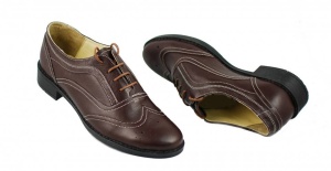 Pantofi dama maro casual din piele naturala Cod P29M - Img 3