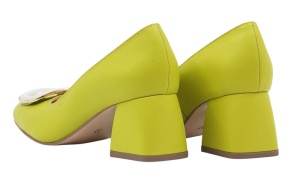 Pantofi dama office din piele naturala Angely Verde fistic B15VFO - Img 4