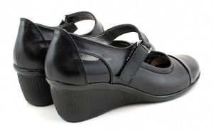 Pantofi dama piele naturala cu varf lacuit si arici, casual - Cod: P72N - Img 2