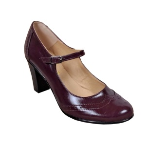 Pantofi dama visinii, eleganti, din piele naturala TOC 7cm - P104VIS7