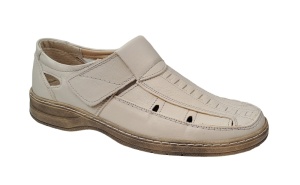 Pantofi de vara casual pentru barbati, perforati din piele naturala Bej