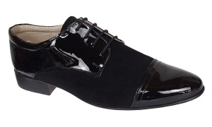 Pantofi eleganti barbati din piele naturala intoarsa cu varf lacuit - Enzo - Img 7