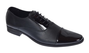 Pantofi eleganti barbati din piele naturala - Model cu varf lacuit Nicholas