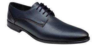 Pantofi perfecti pentru barbati eleganti, incaltaminte romaneasca din piele naturala, Bleumarin, 998BLM - Img 1
