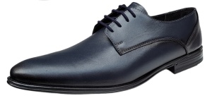 Pantofi perfecti pentru barbati eleganti, incaltaminte romaneasca din piele naturala, Bleumarin, 998BLM - Img 3