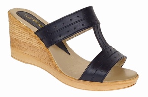 Papuci dama din piele naturala cu platforme de 7cm Negru PAP300NBOX - Img 7
