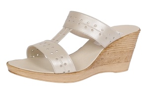 Papuci dama din piele naturala cu platforme de 7cm PAP88BEJ - Img 5