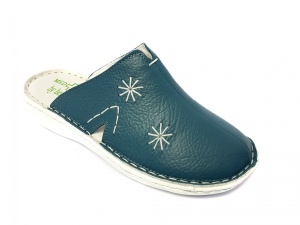 Saboti medicali dama din piele naturala de culoare verde Med-Line BR298VERDE