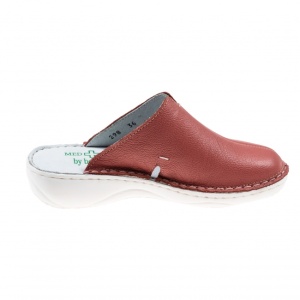 Saboti medicali femei, Marsala din piele naturala box, Med-Line BR298MARSALA - Img 2