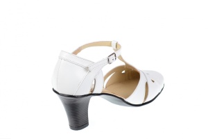 Sandale albe dama din piele naturala cu toc de 7cm - S48ABOX - Img 4
