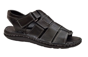 Sandale barbati casual din piele naturala - Model Negru GKR47N