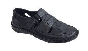Sandale barbati casual din piele naturala - Model Negru SCV2N - Img 2