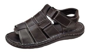 Sandale barbati casual din piele naturala Negru GKR73N - Img 11