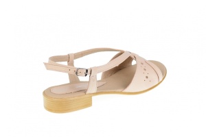 Sandale dama bej din piele naturala, platforme de 2cm - S36BEJ - Img 2