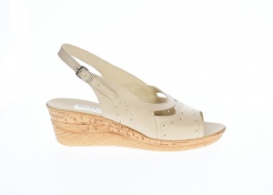 Sandale dama casual din piele naturala bej S14BEJ - Img 3