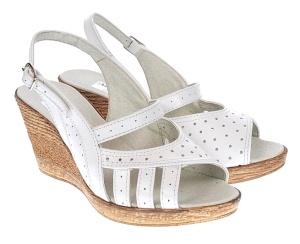 Sandale dama de vara cu platforme de 7 cm, din piele naturala, alba, S64ALBBOX - Img 7