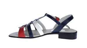 Sandale dama din piele naturala box, Alb, Rosu, Bleumarin, S16RABL - Img 2