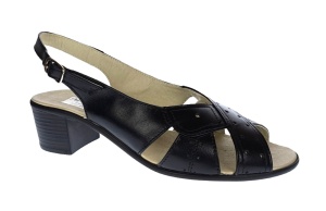 Sandale dama din piele naturala box, Negru, S33NBOX - Img 1