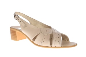 Sandale dama din piele naturala box, S34BEJ - Img 6
