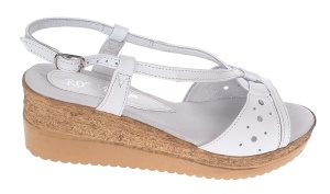 Sandale dama din piele naturala cu platforme de 6 cm LS36A2 Marimea 38 - Img 4