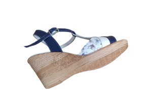 Sandale dama din piele naturala, cu platforme de 7 cm, Albastru, MVS71BLMCOL - Img 8