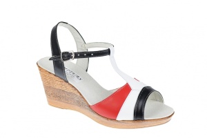 Sandale dama din piele naturala, cu platforme de 8cm, DENY - S45R2AN - Img 4