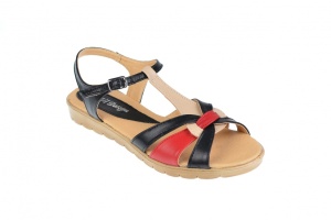 Sandale dama din piele naturala cu platforme - S51NBR - Img 4