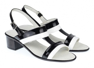 Sandale dama din piele naturala cu toc de 5cm, S7AN - Img 3