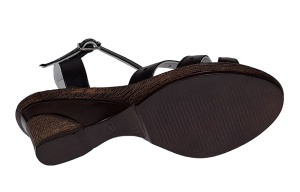 Sandale dama negre din piele naturala cu platforme de 6 cm S5N - Img 4