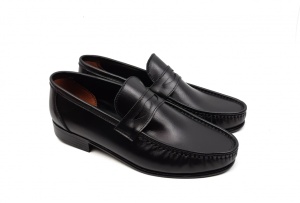 Scarpi barbati din piele naturala de culoare neagra SC1N