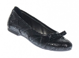 Balerini dama casual din piele naturala de cluoare neagra - ZENA2NCOL