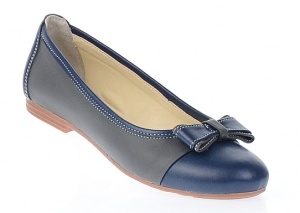 Balerini dama casual din piele naturala Gri, Bleumarin - Model Eveline - Img 2