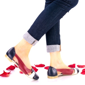 Balerini dama casual din piele naturala - NA145 - Img 2
