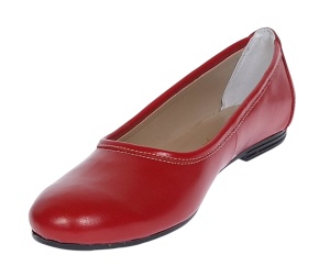 Balerini dama rosii casual din piele naturala - Eva - Img 3