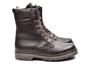 Bocanci barbati, inalti, maro, din piele naturala, imblaniti, Army Force GKR955M - Img 1