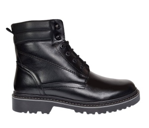 Bocanci barbati miliari din piele naturala imblaniti, model Army Force Negru GKR700N - Img 2