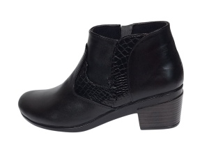 Botine dama casual din piele naturala cu fermoar MVS18BT - Img 4