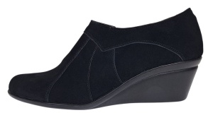Botine dama negre din piele naturala intoarsa cu platforme de 5 cm - Mira Velur - Img 7