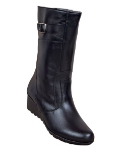 Cizme dama din piele naturala, cu fermoar, negru, Imblanite, Marimi 36 la 41 MVS30CZM - Img 6