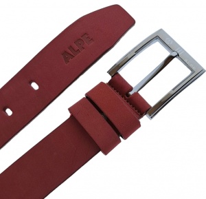 Curea barbati, casual, din piele naturala, BORDO MAT, 4.5cm - CK30BRD - Img 4