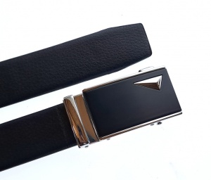 Curea barbati, casual, eleganta, din piele naturala, Negru 3.5cm - CK17N - Img 2