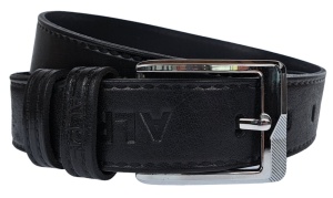 Curea barbati, casual, eleganta, din piele naturala, Negru, 4cm - CK40N