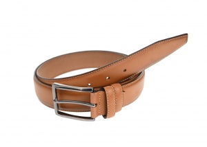 Curea barbati eleganta, cusuta, cu bombaj, din piele naturala 3.5cm ALP710M