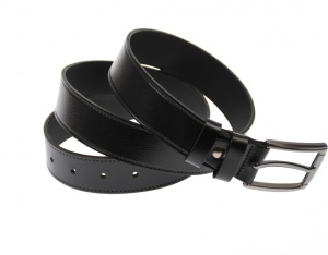 Curea barbati eleganta, din piele ecologica, neagra 3.5 cm - DR1510N - Img 4