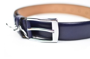 Curea barbati eleganta din piele naturala, de culoare bleumarin , 3.5 cm - CB9110 - Img 5